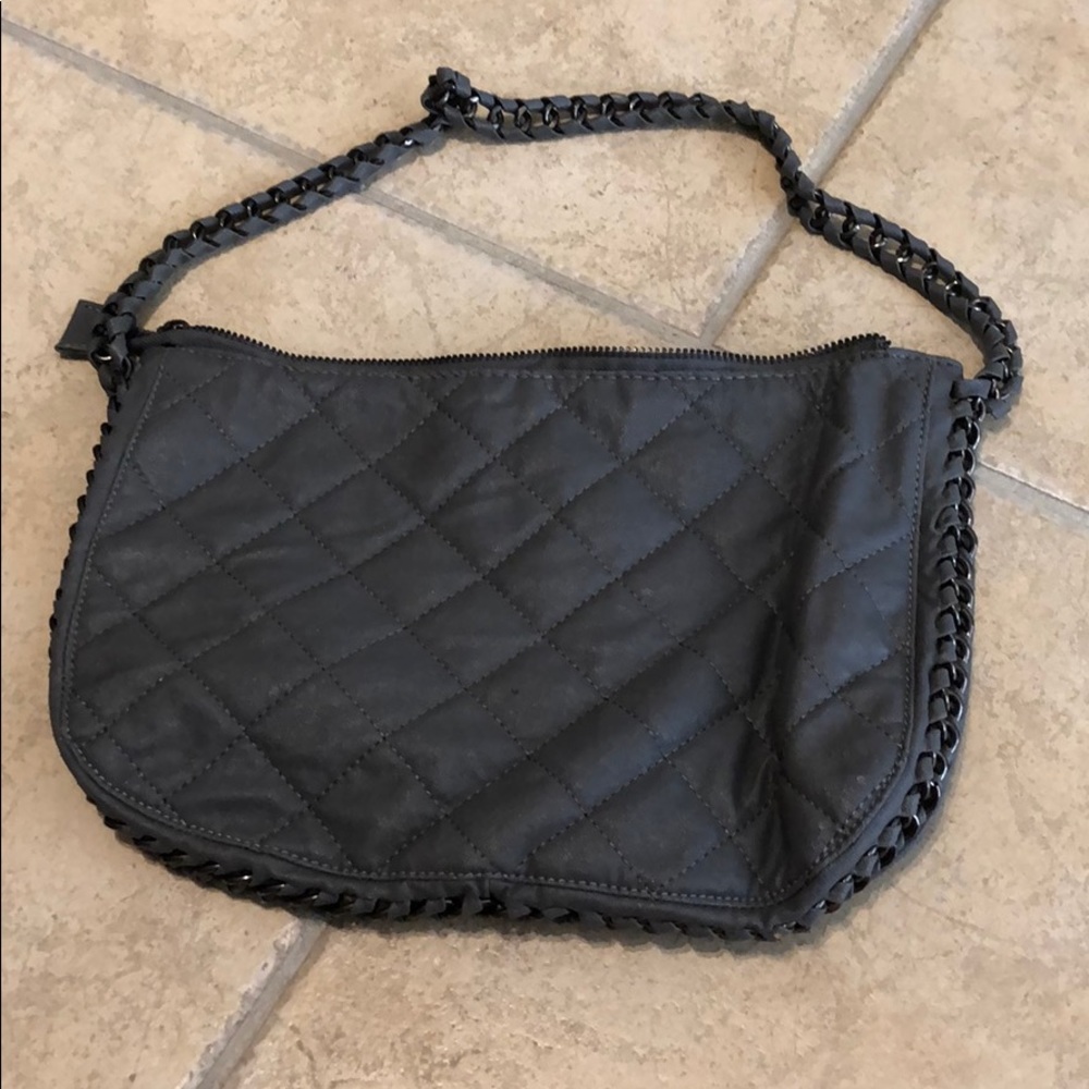 Grey braided purse